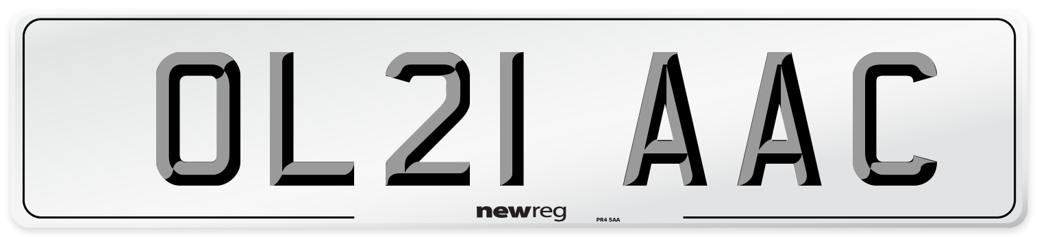 OL21 AAC Number Plate from New Reg